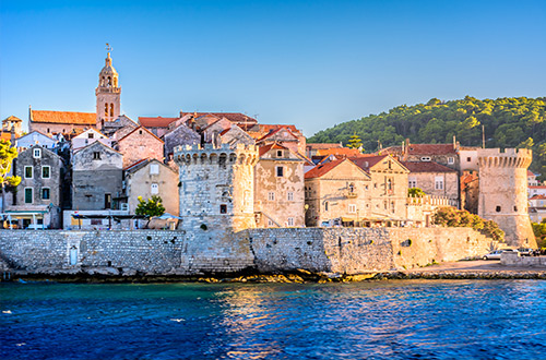 korcula-town-croatia-church-ruins