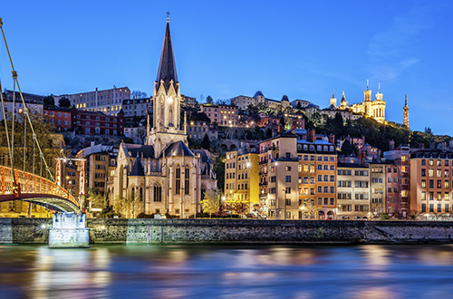 lyon-france-night-town