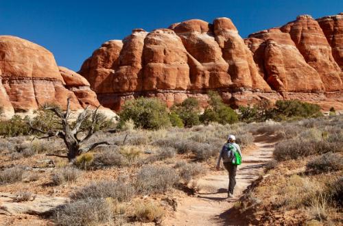 the-needles-hiker-utah-usa