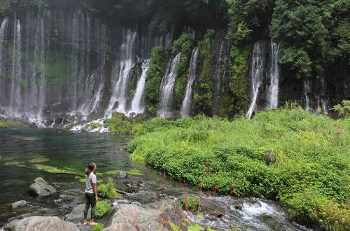 japan-cycling-mt-fuji-cycling-Shiraito-Waterfalls