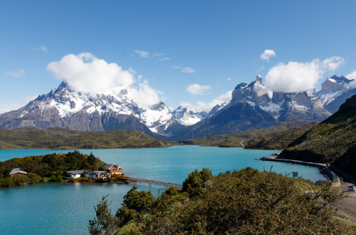 Torres del Paine National Park Lake and mountains