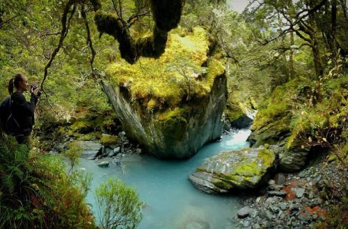 wanaka-hike-rob-roy-glacier-rob-roy-stream-large-rock